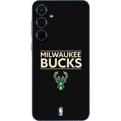 NBA Milwaukee Bucks Standard - Black Galaxy A35 5G Skin